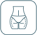 Stylized boxing glove graphic on a square background