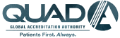 Quad logo with tagline about accountability.